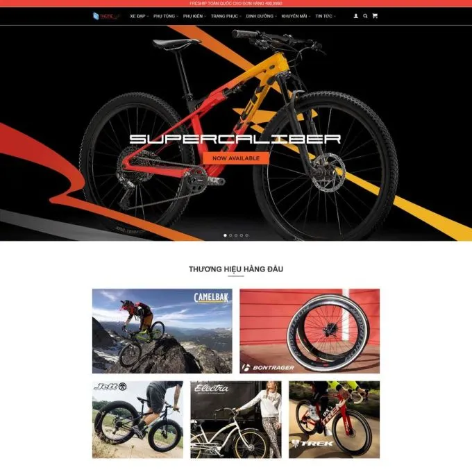 Theme wordpress bán xe đạp 2